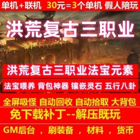 v8洪荒复古三职业法宝元素拾取鉴定法宝打孔镶嵌