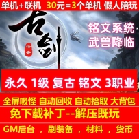 gee古剑沉默永久1级复古铭文3职业拾取鉴定